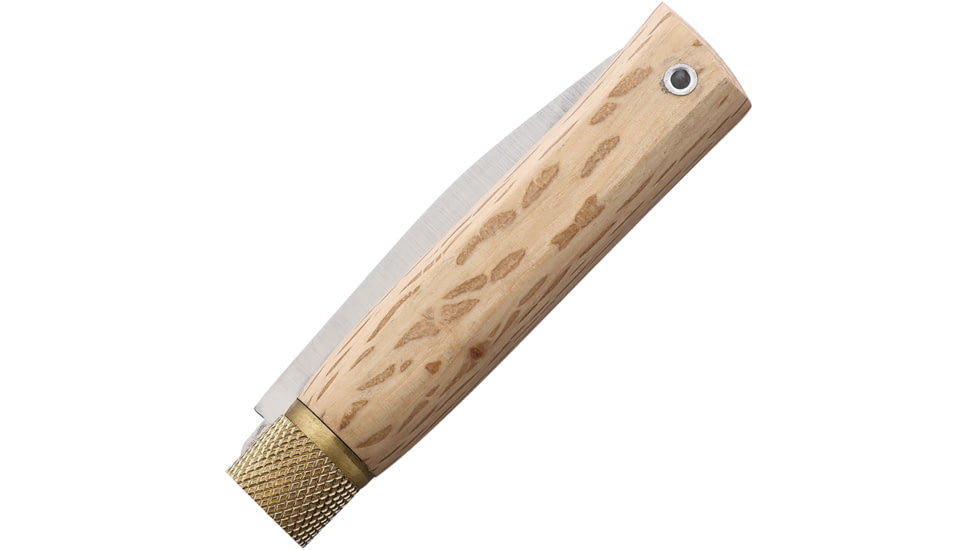 Jose da Cruz Cutelaria Medium Oak Folding Knife, 3.75in Closed, 2.75in Satin Stainless Drop Point Blade, Oak Handle, MER.80.002.B.P01