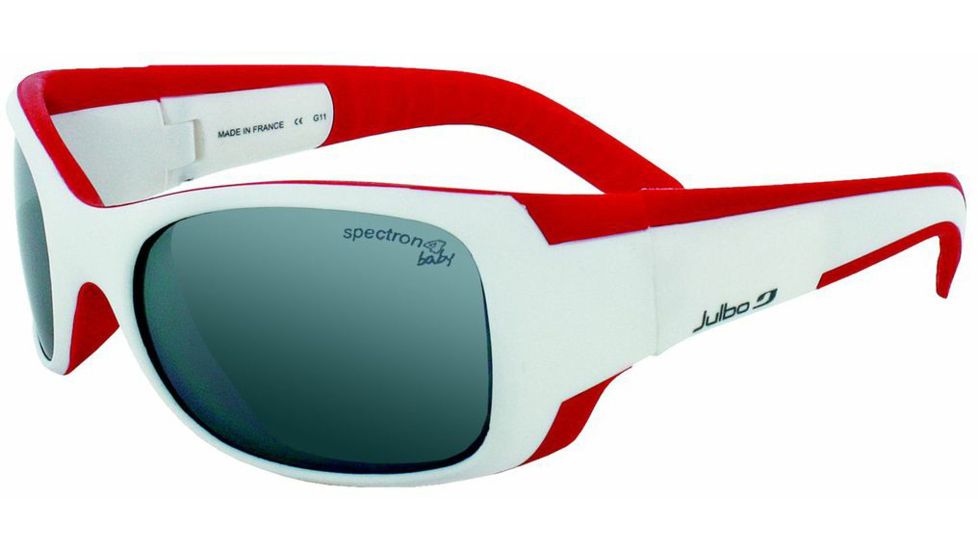 Julbo Booba Kids Sunglasses, White/Red w/ Spectron 4 Baby Lenses 4352311