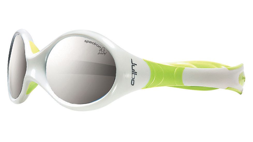 Julbo Looping 3 Kids Sunglasses - White/Lime Frame Frame w/Spectron 4 Baby Lenses 349116