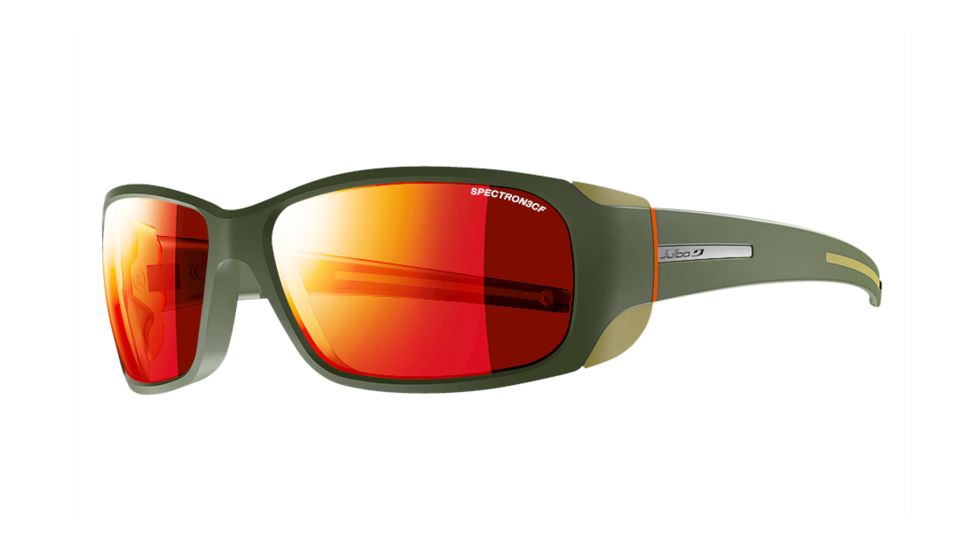 Julbo Montebianco Single Vision Prescription Sunglasses, Army/Orange Frame, J4151154SV