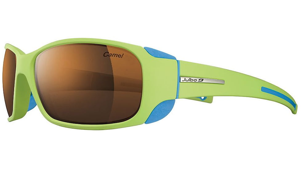 Julbo MonteBianco Single Vision Prescription Sunglasses, Apple Green / Blue Frame, Camel Lens, Polarized, Photochromic-J4155016USSV