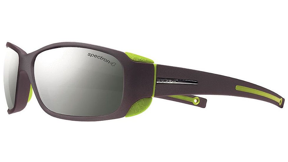 Julbo MonteBianco Single Vision Prescription Sunglasses, Matte Black / Lime Frame, Spectron 4 Lens-J4151241SV