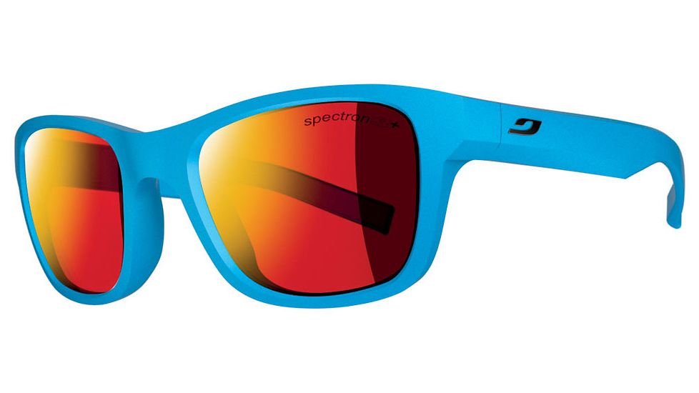 Julbo Reach Single Vision Prescription Sunglasses, Bright Blue Frame, Spectron 3+ W/ Red Flash Lens-J4641112SV