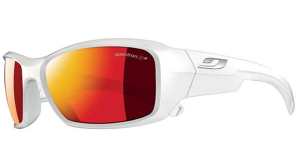 Julbo Rookie Single Vision Prescription Sunglasses, White Frame, Spectron 3 Cf W/ Red Flash Lens-J4201110SV