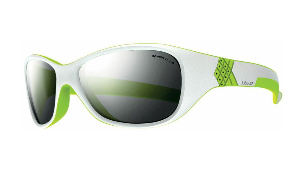 Julbo Solan Kids Sunglasses, White/Lime w/ Spectron 3+ Lenses 3901111