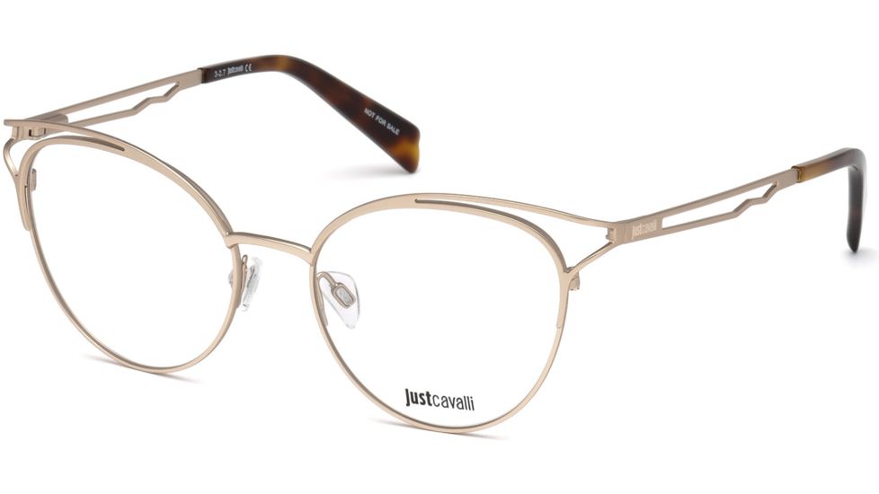Just Cavalli JC0860 Eyeglass Frames - Matte Rose Gold Frame Color, Matte Rose Gold Lens Color
