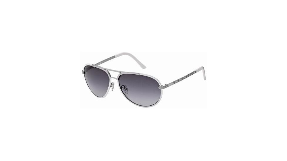 Just Cavalli JC410S Sunglasses - Shiny Palladium Frame Color, Gradient Smoke Lens Color