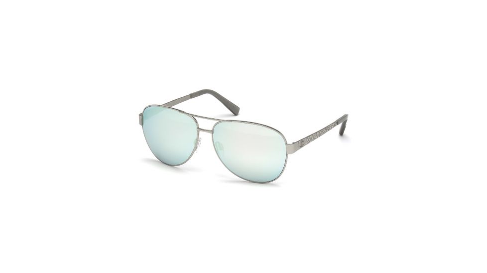 Just Cavalli JC572S Sunglasses - Shiny Palladium Frame Color, Smoke Mirror Lens Color