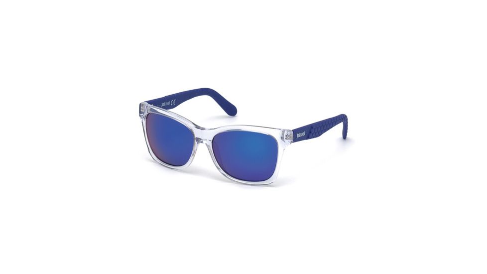 Just Cavalli JC649S Sunglasses - Crystal Frame Color, Gradient / Mirror Violet Lens Color