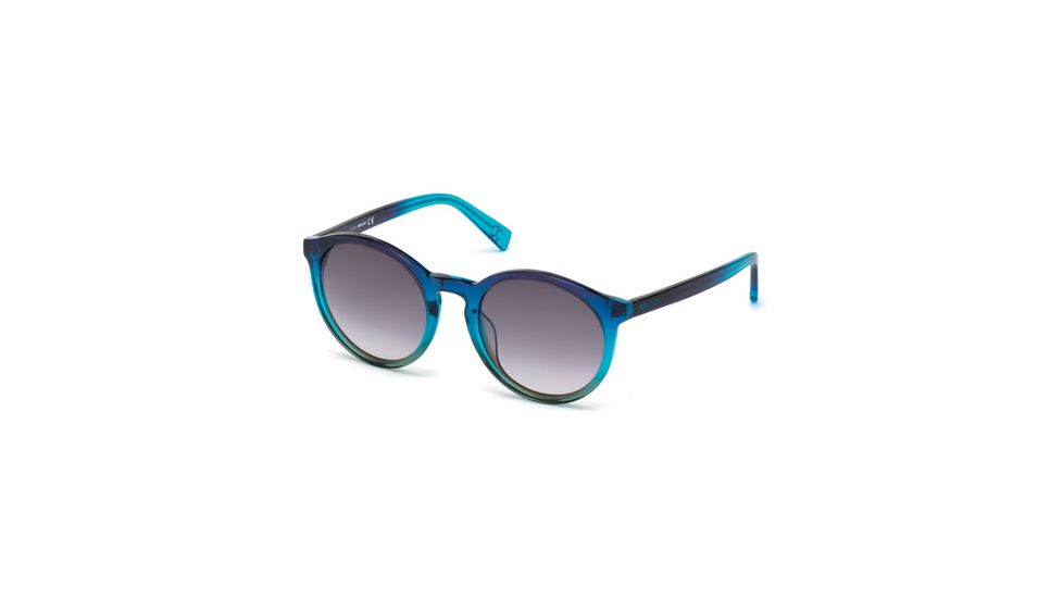 Just Cavalli JC672S Sunglasses - Blue Frame Color, Gradient Smoke Lens Color