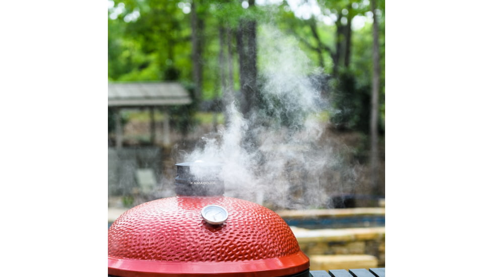 Kamado Joe Big Joe II 24 inch Charcoal Grill, Ceramic, Red, Large, BJ24RHC