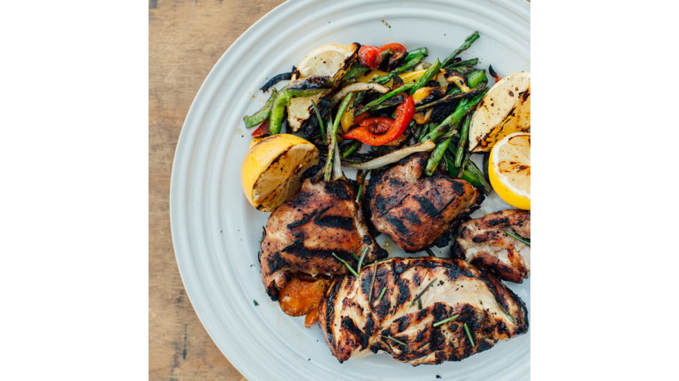 Kamado Joe Classic Joe Half Moon Stainless Steel Fish and Vegetable Grate, Silver, Medium, KJ-HSSCGFV