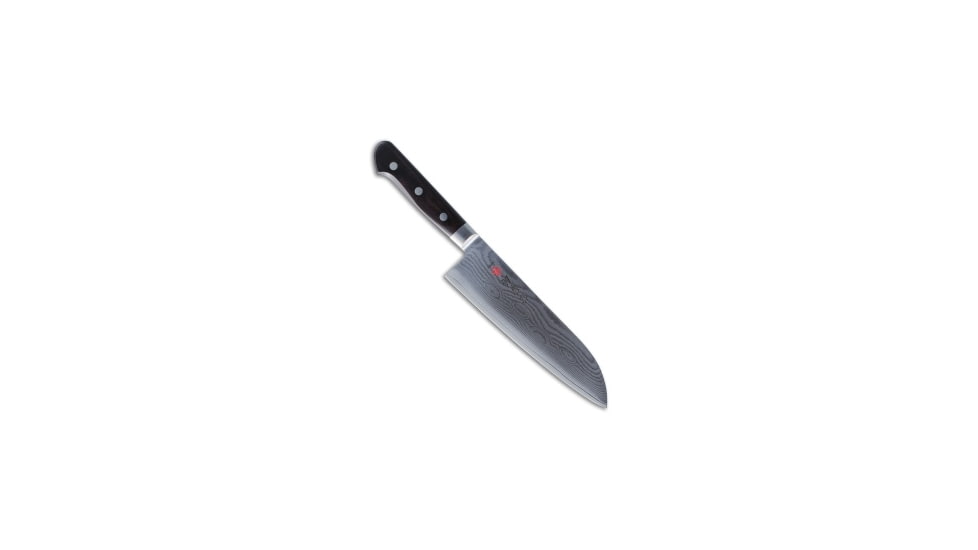 Kanetsune Kanetsune 7.5" Santoku Knife Black Wood KT-103, Black, Damascus, adult, BHQ-55632