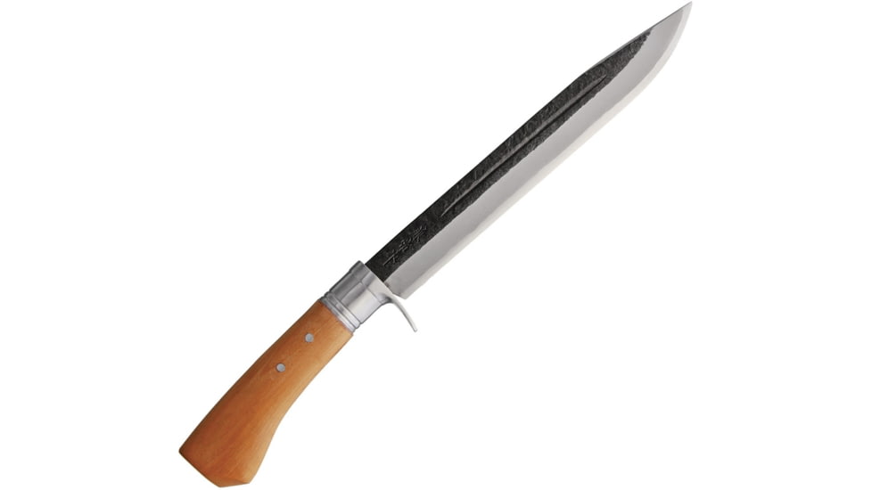 Kanetsune Yama Zakura 240 Kitchen Knives, 15.25in Overall, 9.5in Blue Steel Blade, Cherry Wood Handle, SS Guard, Magnolia Wood Sheath, KB-160