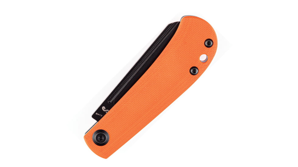 Kansept Knives Bevy Slip Joint Folding Knife, 3.00 in, 154CM Stainless Steel Satin Finish, Clip Point Blade, Orange G10 Handle, T2026F6