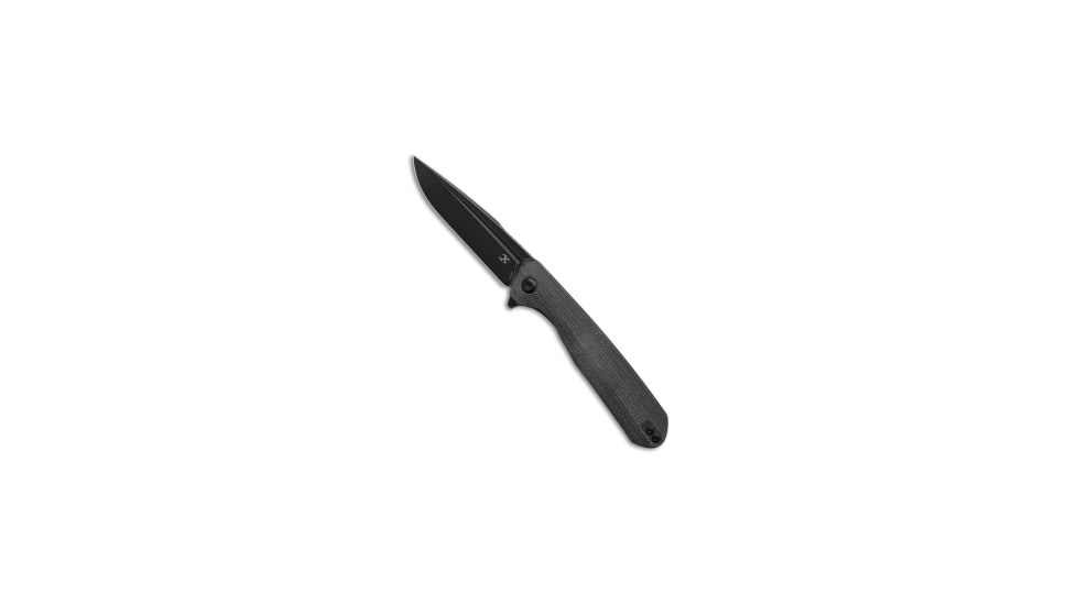 Kansept Knives Kansept Knives Qilin Drop Point Liner Lock Knife Black Micarta 3.4" Black SW, Black, 154CM, adult, BHQ-203545