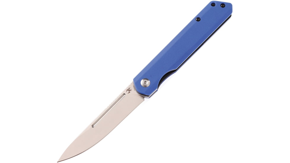 Kansept Knives Prickle Linerlock Folding Knife, Blue, Blue textured G10 handle, T1012A4