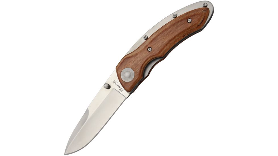 Katz Phantom Linerlock Folding Knife,3.5in,XT80 Steel,Blond Ashe Wood Handle KZPH35BA