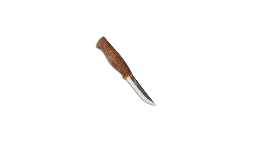 Kellam Knives Kellam Knives Puukko Fixed Blade Knife Stained Curly Birch 3.75" Satin, Wood, Carbon Steel, adult, BHQ-55503