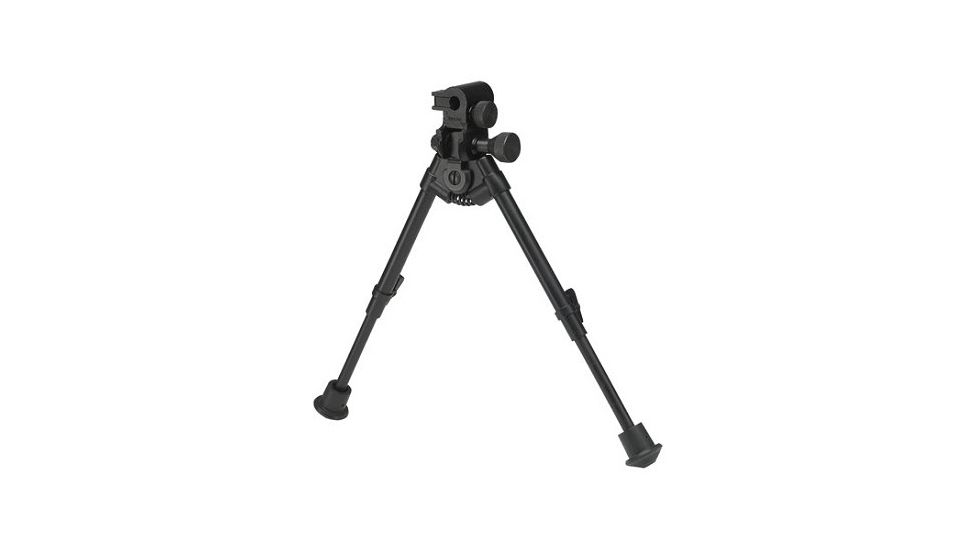Versa-Pod Model 52 9-12in Standard Bench Bipod w/ Rubber Feet And Universal Adaptor, Black, 150-052