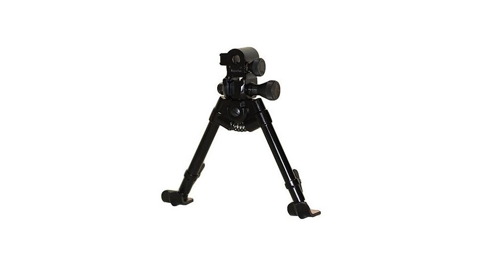 Versa-Pod All Steel Model 71 7-9in Prone Bipod w/Ski Feet And Universal Tactical Adaptor, Black, 160-071