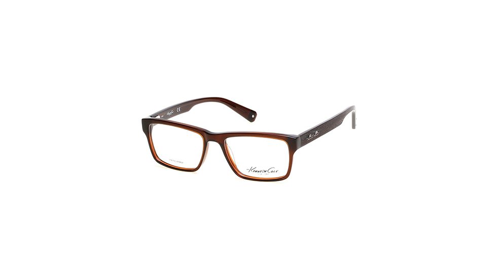 Kenneth Cole KC0233 Eyeglass Frames - Shiny Dark Brown Frame Color