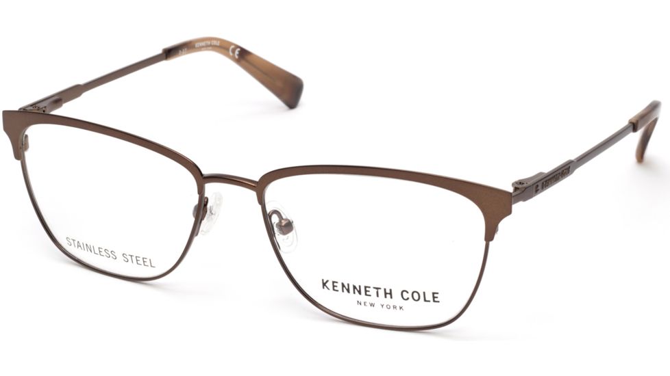 Kenneth Cole KC0275 Eyeglass Frames - Matte Dark Brown Frame Color