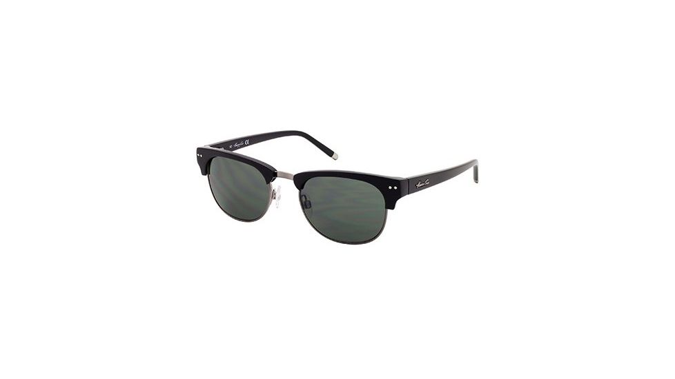 Kenneth Cole New York KC7039 Sunglasses - Shiny Black Frame Color, Green Lens Color