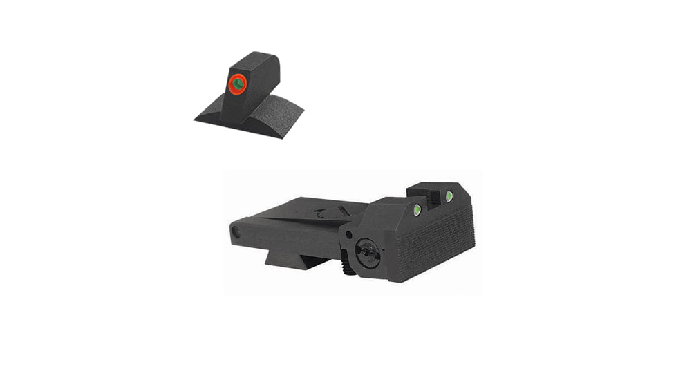 Kensight Bomar BMCS Beveled Blade Adjustable Target 1911 Rear Night Sight Set, Orange, 980-095