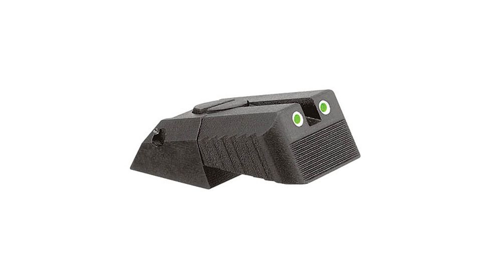 Kensight DAS 1911 Defense Adjustable Rear Sight Tritium Insert Night Sight w/ Serrated Blade, Elevation Only, Black, 860-629
