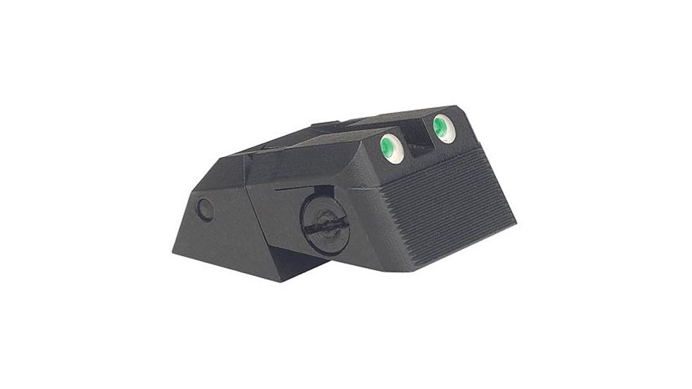 Kensight DAS 1911 Defense Adjustable Rear Sight Tritium Insert Night Sight w/ Serrated Blade, Fully Adjustable, Black, 860-636