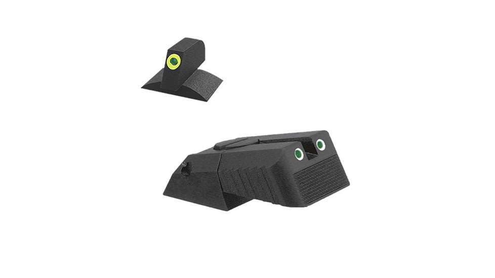 Kensight Serrated Blade DAS Adjustable Tritium Rear Night Sight, Green, 990-629