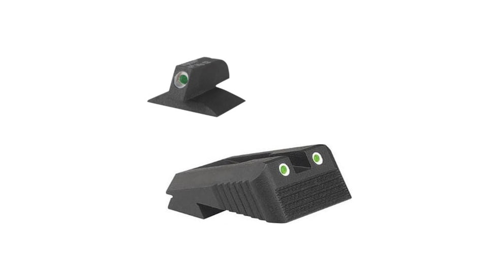 Kensight KCS Countored Base Tritium Pistol Night Sight, Kimber, Rear/Front, Black, 970222