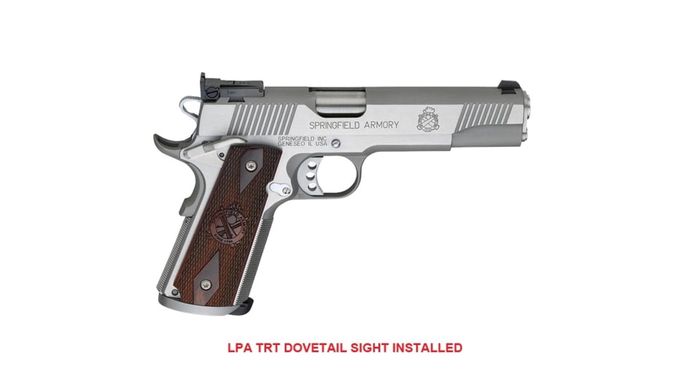 Kensight TRT 1911 Sight Set Trijicon Tritium Insert Night Sight w/ Rounded Blade &amp; 0.200in Front Sight, Black, 960-253