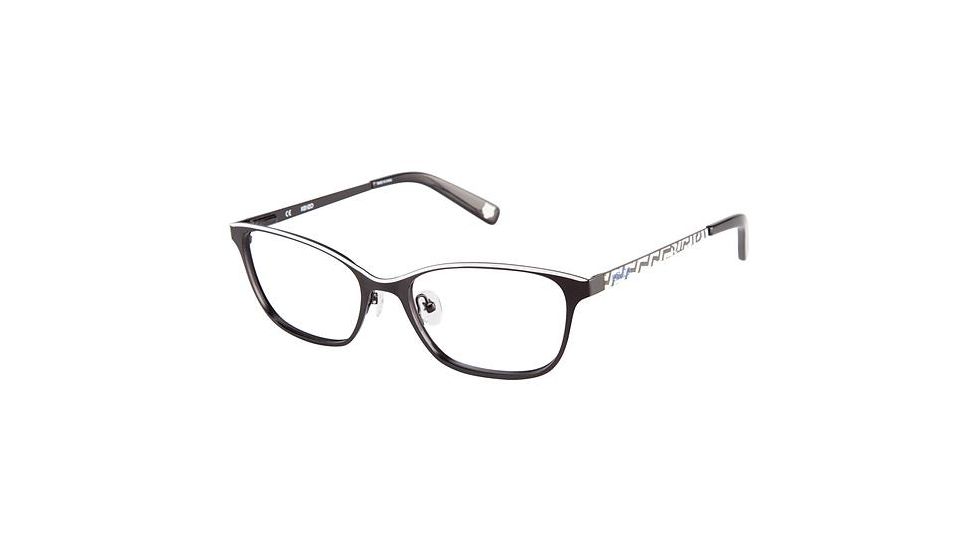 Kenzo 2242 Progressive Prescription Eyeglasses - Frame BLACK/WHITE, Size 53/17mm KZ224201