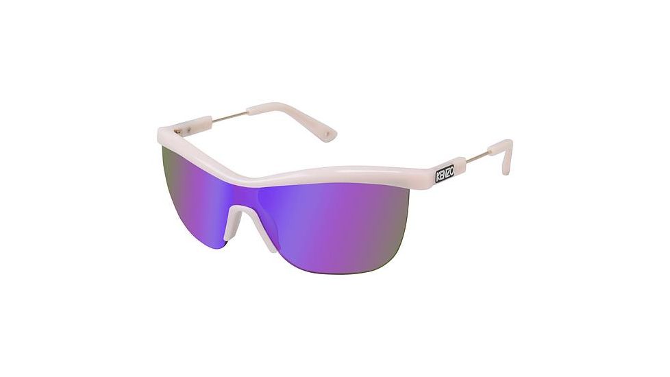 Kenzo 3180 Sunglasses - Frame LTPINK/GOLD, Lens Color Golden Purple Mirror KZ318003