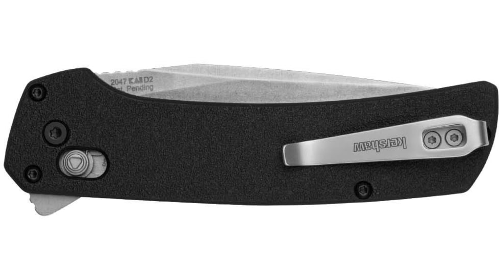 Kershaw Layup Folding Knife, 3.4 in, D2 Steel, Drop Point Blade, Black Handle, 2047