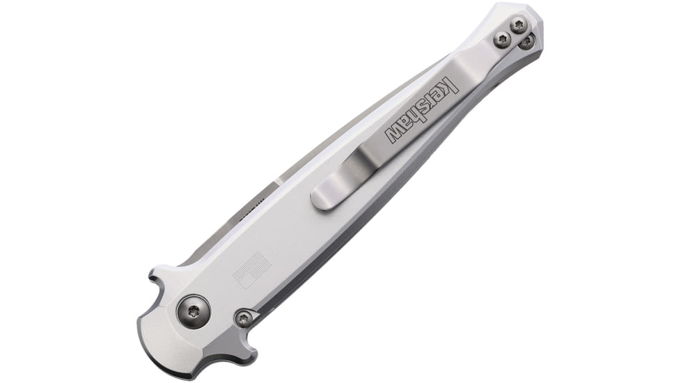 Kershaw Auto Launch 8 Button Lock Automatic Folding Knife, 3.5in, CPM-154, Spear Point Blade, Stonewash Finish, Raw Aluminum Handle, KS7150RAW
