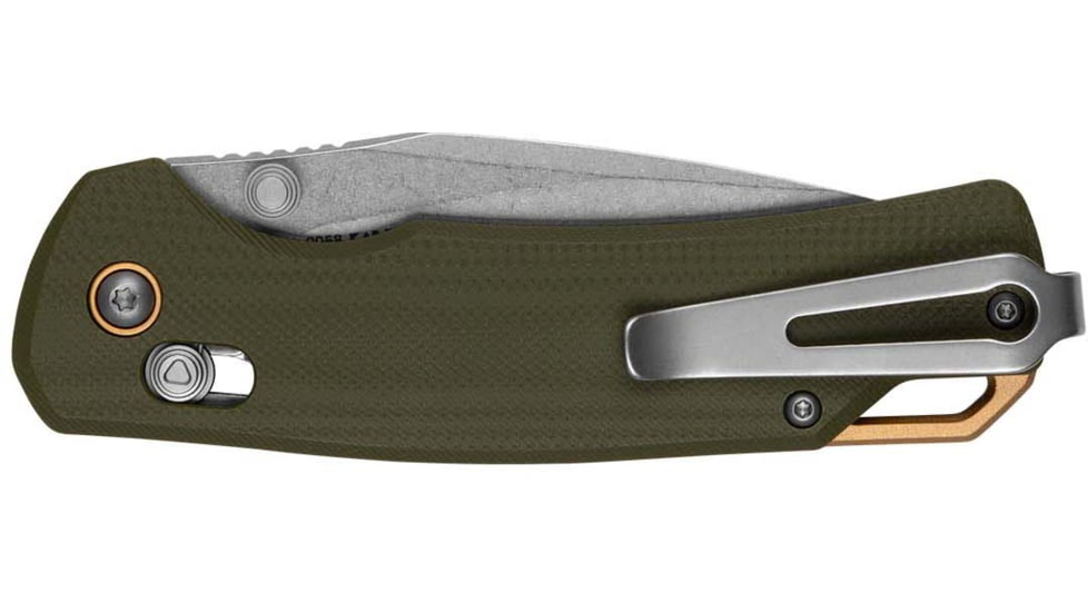 Kershaw Proximal Folding Knife, 3.15in, D2 Steel, Drop Point, G10 Olive Handle, 2058