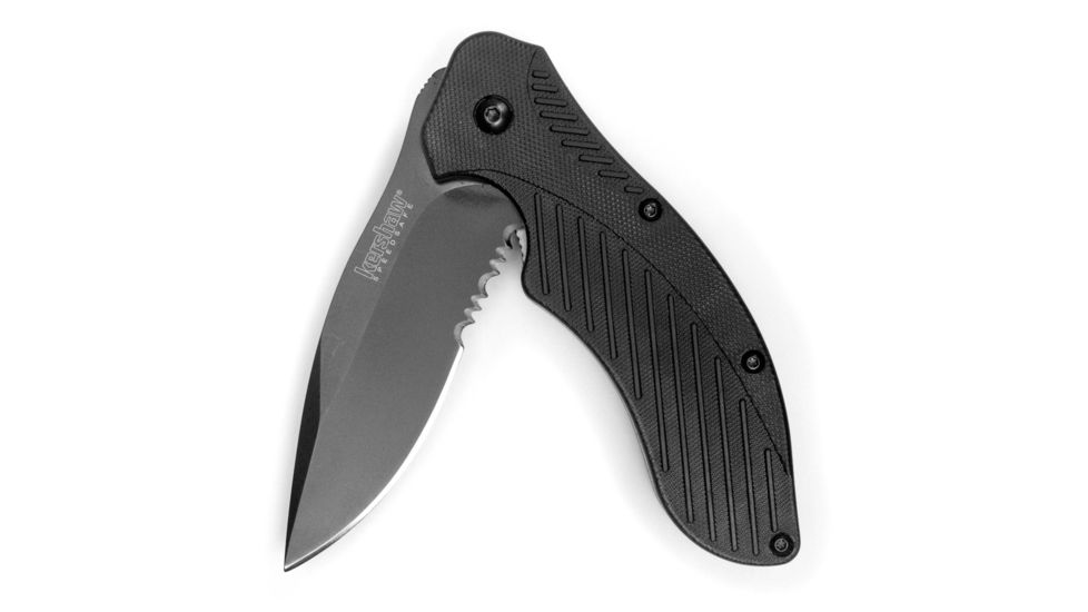Kershaw Black Serrated Clash Folding Knife, Box, 1605CKTST