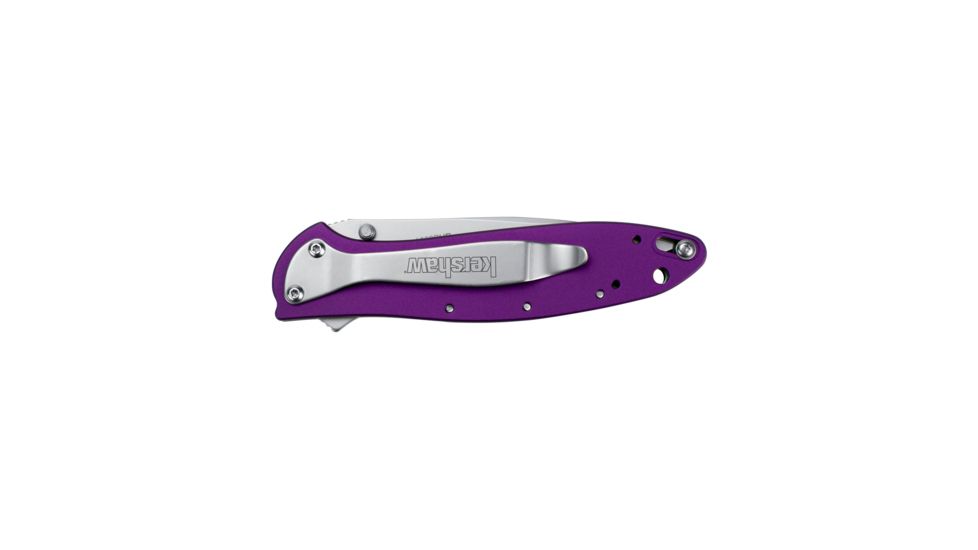 Kershaw K.O. Leek, Purple 6061-T6 Anodized Aluminum Handle, Plain K1660PUR