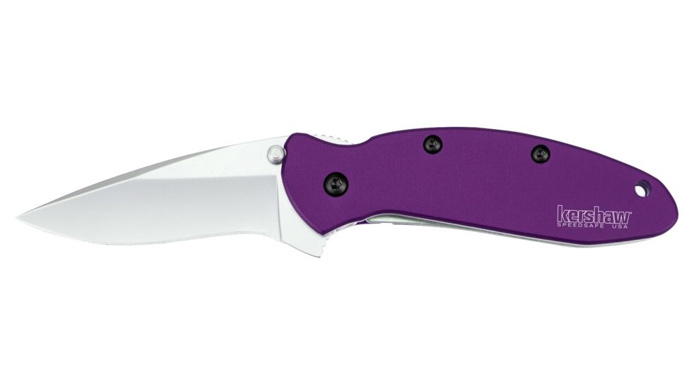 Kershaw K.O. Scallion, Purple Anodized Aluminum Handle, Plain Edge K1620PUR