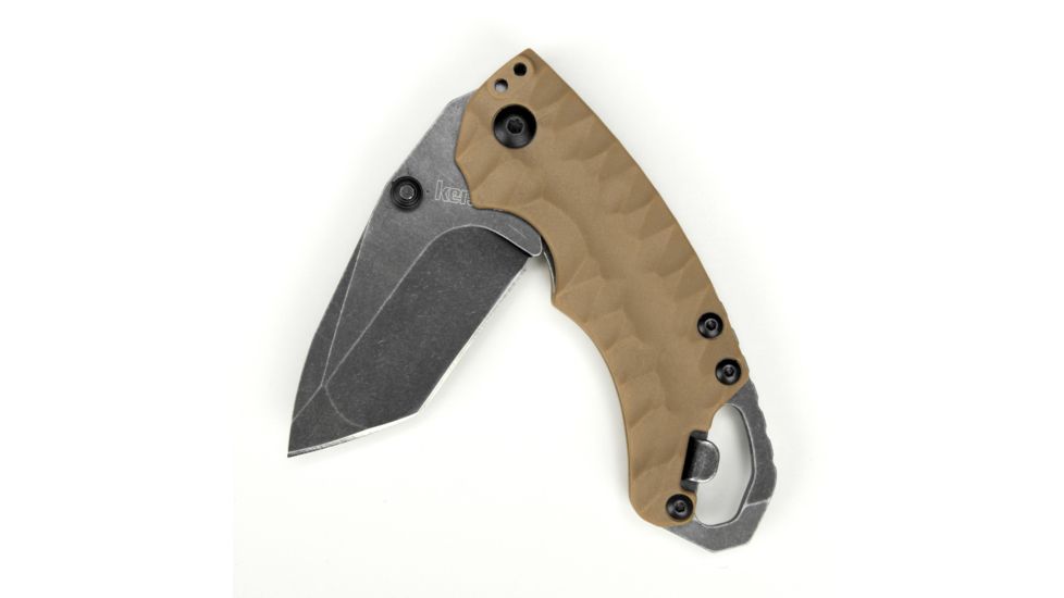 Kershaw Shuffle II Folding Knife, 2.6in, 8Cr13MoV, BlackWash, Tan Glass-filled Nylon Handle, Box, 8750TTANBW