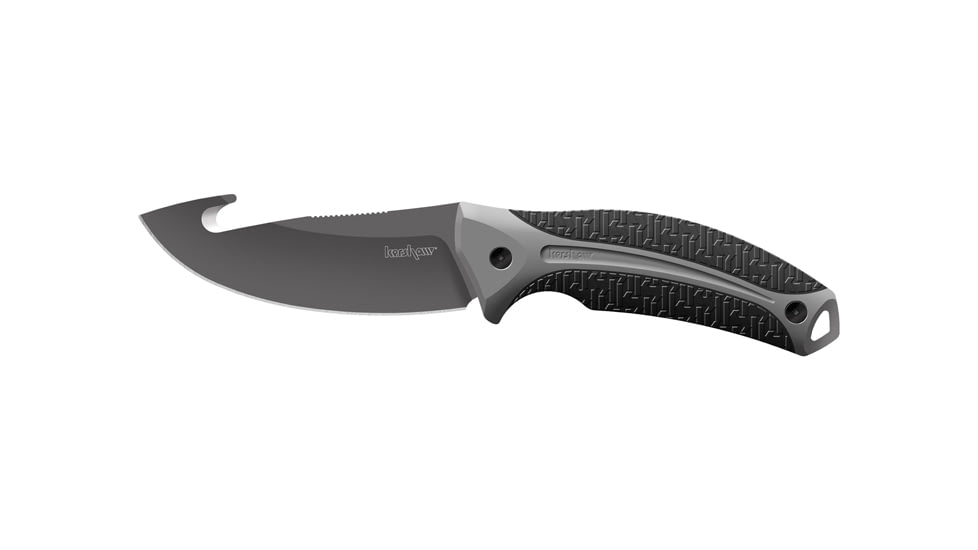 Kershaw Lone Rock Series Knife, Large Fixed Blade Gut Hook, Clam Pack 112640