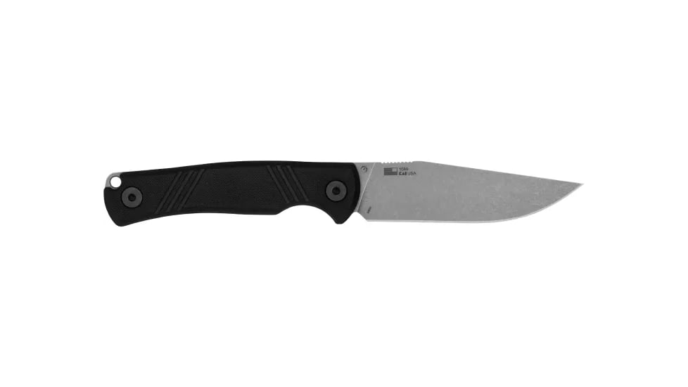 Kershaw Pack Mule Fixed Blade Knife, 3.9 in, N690, Clip Point Blade, Black G10 Handle, 1089