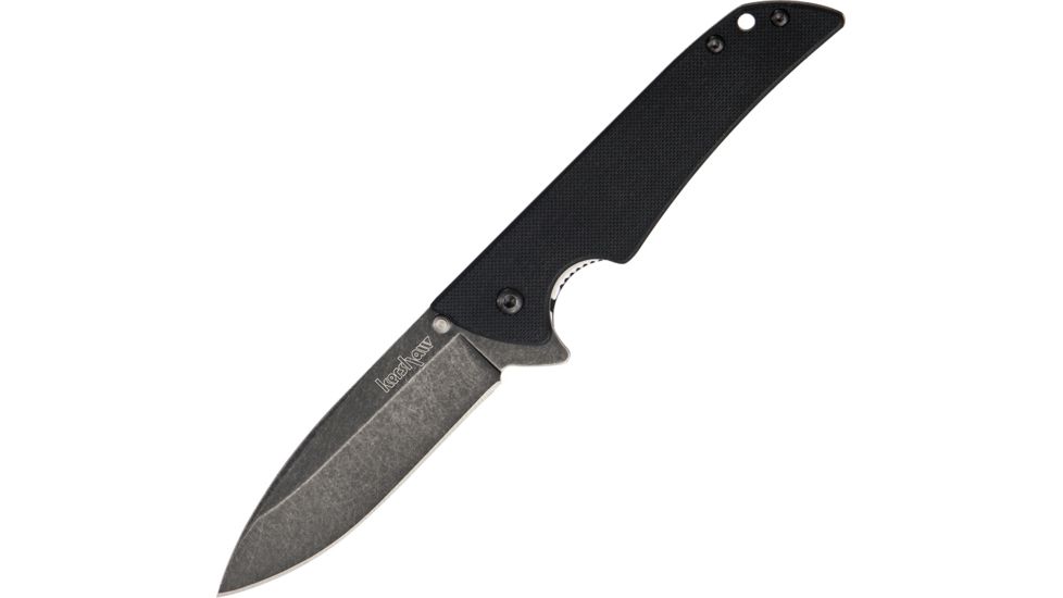 Kershaw Skyline Linerlock Folding Knife,3.25in,Sandvik 14C28N Steel,Drop Point, Black Stonewash, Black, G10 Handle, 1760BW