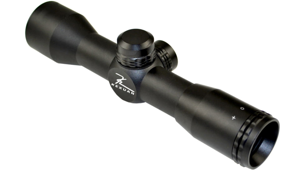 Kexuan Kexuan 4X32 Compact Scope w/Picatinny Scope Rings, 1 in Tube, Mil-Dot Reticle, Black, KX4X32M-PT