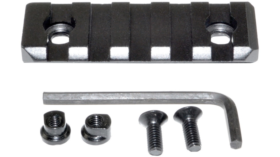 Kexuan Picatinny Rail Section for KeyMod Style Mounts, 5 Slot, Black, RL-KM5