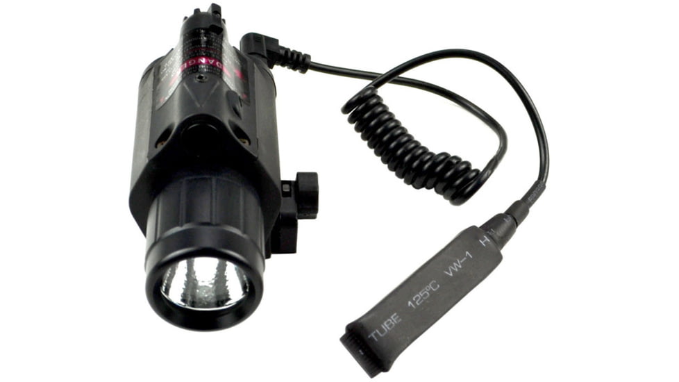 Kexuan Tac Light and Red Laser Sight Combo w/ Remowable Switch, 220 Lumens, Black, FLRL01