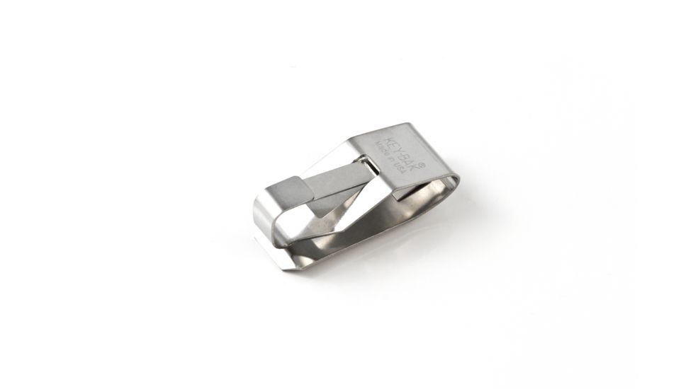 Key-Bak 600 Secure-A-Key Premium Key Accessory, Stainless Steel, Belt Clip, Chrome 0600-001